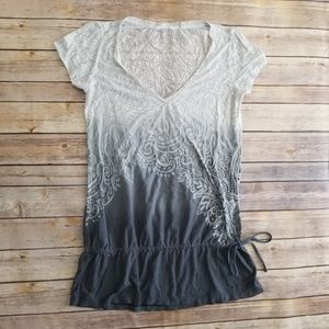 Athleta Gray Ombre Burnout Yoga Tunic | S